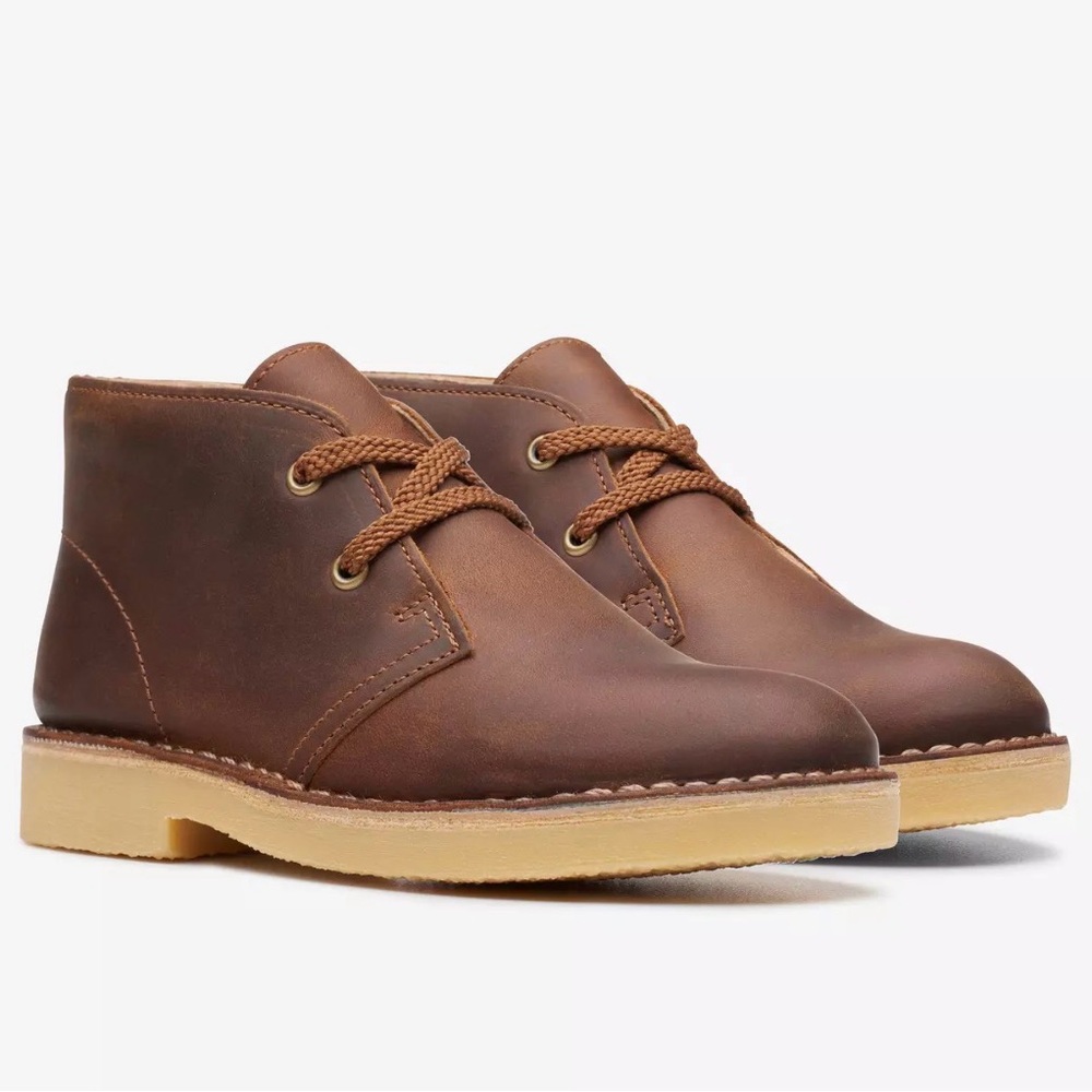 Clarks Dark Brown Desert Boots - kids size 13